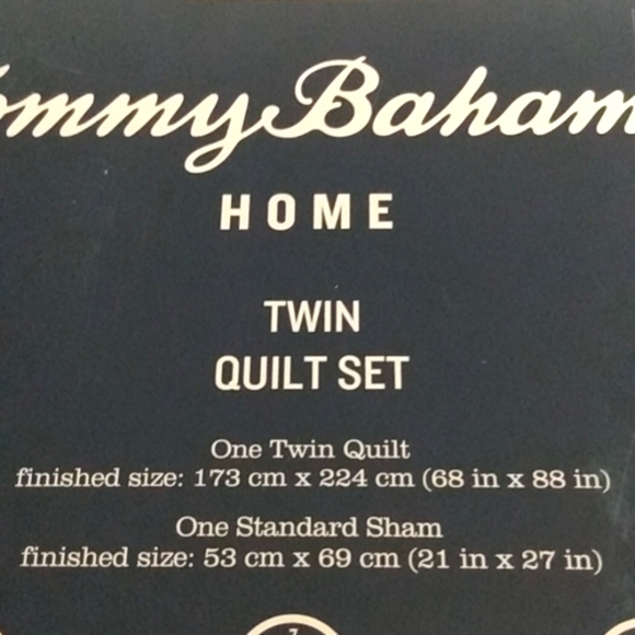 TOMMY BAHAMA TWIN SIZE QUILT AND STANDARD PILLOW SHAM SET NWT - Picture 3 of 3